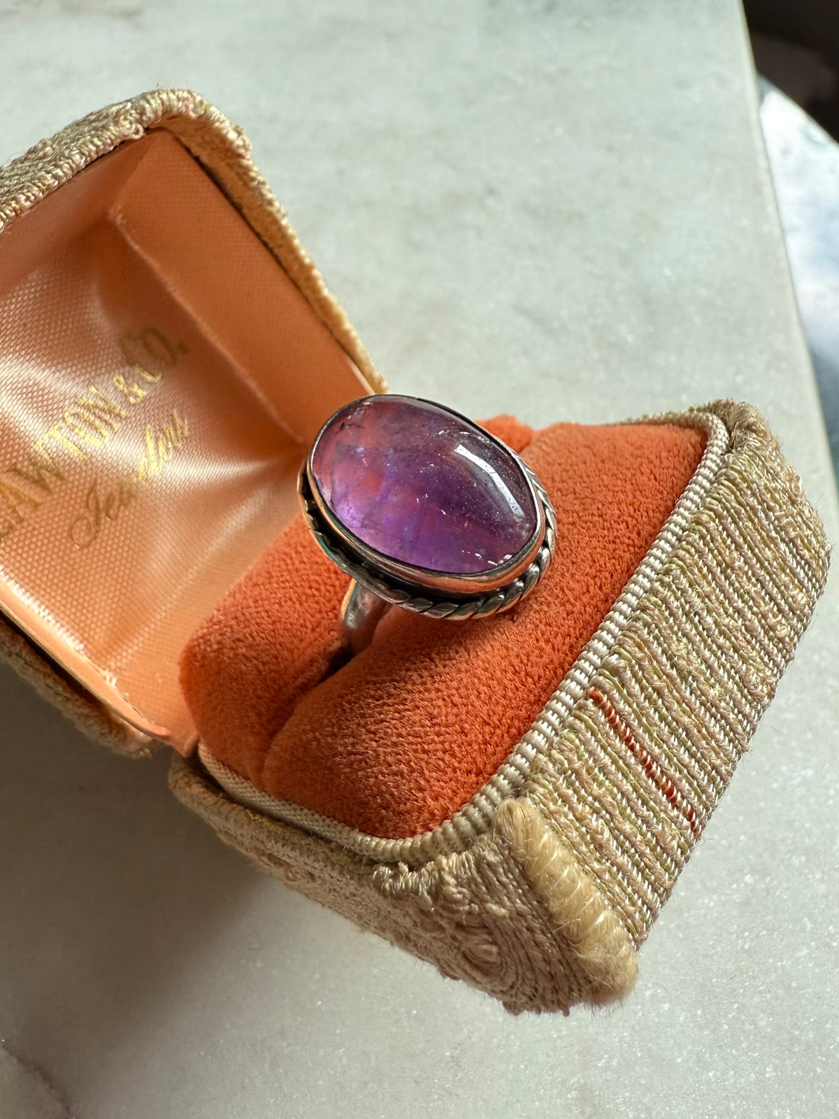 Amethyst Sterling Silver Ring Size 7.75