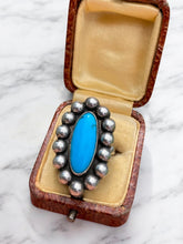 Load image into Gallery viewer, Chunky Turquoise Sterling Silver Ring
