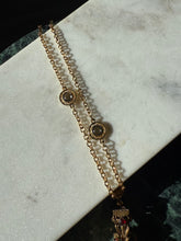 Load image into Gallery viewer, Vintage Gold Plated Snake Cabochon Fang Necklace

