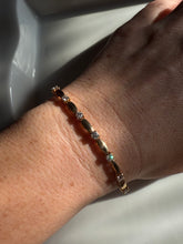 Load image into Gallery viewer, Vintage Gold Vermeil CZ Tennis Bracelet 7”
