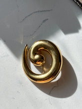 Load image into Gallery viewer, Monet Gold Plated Vintage Spiral Brooch
