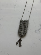 Load image into Gallery viewer, Vintage Wire Mesh Bag Necklace 32”
