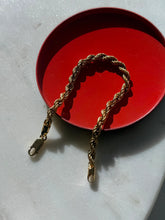Load image into Gallery viewer, Gold Vermeil Rope Bracelet 7.5”
