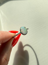 Load image into Gallery viewer, Simulated Opal Sterling Silver Ring Size 9.25
