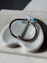 Load image into Gallery viewer, Vintage Sterling Silver Turquoise Bangle Bracelet
