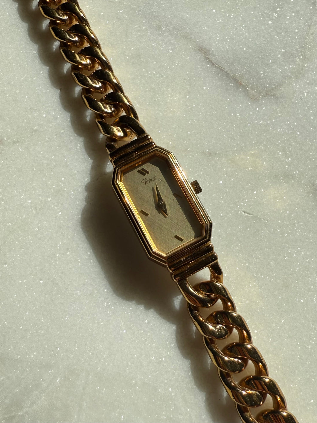 Timex Gold Tone Chain Link Watch