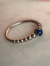 Load image into Gallery viewer, Blue Cabochon Sterling Ring Size 8
