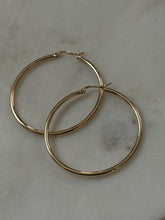 Load image into Gallery viewer, Gold Vermeil Sterling Hoop Earrings
