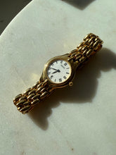 Load image into Gallery viewer, Seiko White Face Gold Tone Watch 6.5”
