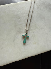 Load image into Gallery viewer, Sterling Silver Cross Necklace 17”
