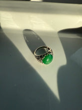 Load image into Gallery viewer, Faux Jade Sterling Silver Ring Size 8.75
