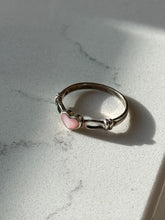 Load image into Gallery viewer, Dainty Pink Heart Sterling Silver Ring Size 6
