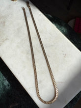 Load image into Gallery viewer, Italian Reversible Gold Vermeil Herringbone Chain 20”
