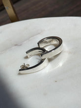 Load image into Gallery viewer, Sterling Silver Half Hoop Earrings
