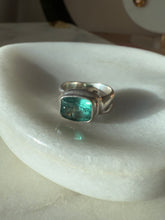 Load image into Gallery viewer, Blue Spinel Sterling Silver Ring Size 6
