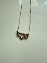 Load image into Gallery viewer, Ruby Sterling Silver Heart Necklace 17”
