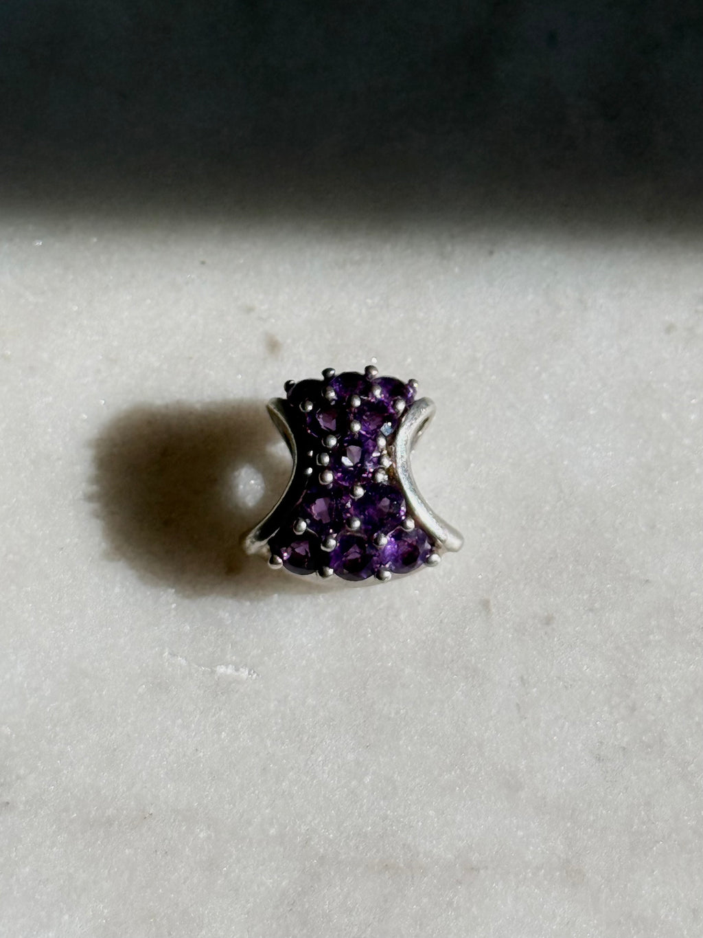 Amethyst Sterling Silver Slider Charm
