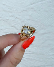 Load image into Gallery viewer, Gold Bearing Quartz 14k Gold Ring Size 7.75
