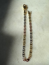 Load image into Gallery viewer, Italian Tri-Tone Gold Vermeil Sterling Mariner Link Bracelet 6.25”
