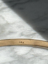 Load image into Gallery viewer, Vintage 14k Solid Gold Thin Bangle Bracelet
