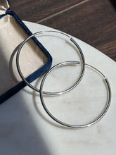 Load image into Gallery viewer, Extra Large Thin Sterling Silver Hoops
