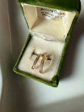 Load image into Gallery viewer, Natural Diamond 14k Yellow Gold Half Hoops
