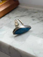 Load image into Gallery viewer, Blue Apatite Sterling Silver Ring Size 6.5
