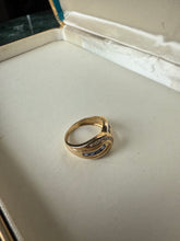 Load image into Gallery viewer, Natural Blue Sapphire &amp; Diamond 14k Gold Ring Size 6.75
