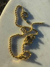 Load image into Gallery viewer, Vintage Rope Chain Gold Vermeil Necklace 24”
