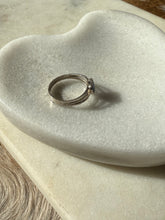 Load image into Gallery viewer, Vintage Lapis Heart Sterling Silver Ring Size 8.25
