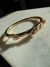 Load image into Gallery viewer, Opal 14k Gold Bangle Bracelet 6.25”
