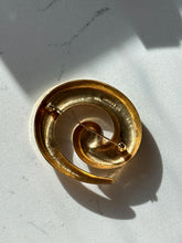 Load image into Gallery viewer, Monet Gold Plated Vintage Spiral Brooch
