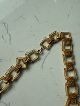 Load image into Gallery viewer, Gold Vermeil Square Collar Necklace 17.5”
