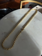 Load image into Gallery viewer, Italian Solid Gold Vermeil Rope Chain 20”
