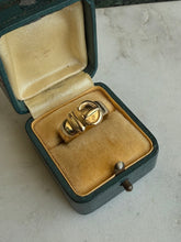 Load image into Gallery viewer, Antique 9k Gold Buckle Ring Size 7
