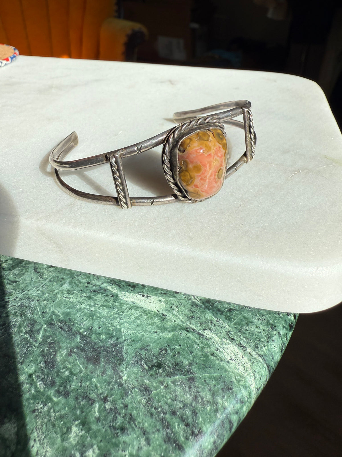 Jasper Sterling Silver Cuff Bracelet