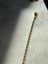 Load image into Gallery viewer, Italian Tri-Tone Gold Vermeil Sterling Mariner Link Bracelet 6.25”
