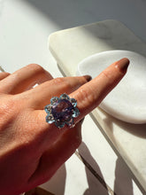 Load image into Gallery viewer, Chunky Sterling Silver Flower Ring Size 10
