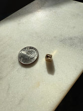 Load image into Gallery viewer, ‘I’ Initial 14k Yellow Gold Cube Slider Charm
