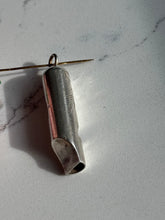 Load image into Gallery viewer, Antique Sterling Silver Etched Whistle Pendant
