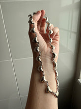 Load image into Gallery viewer, Vintage Mexico Sterling Silver Heart Necklace w/ Box Clasp 17”
