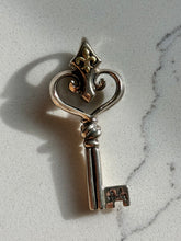 Load image into Gallery viewer, Ann King Sterling &amp; 18k Gold Key Pendant

