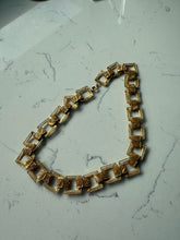 Load image into Gallery viewer, Gold Vermeil Square Collar Necklace 17.5”
