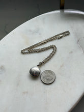 Load image into Gallery viewer, Etched Locket Sterling Silver Necklace 16”
