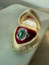 Load image into Gallery viewer, Vintage Turquoise Sterling Silver Ring Size 6.75
