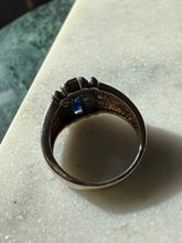 Load image into Gallery viewer, Natural Blue Sapphire Sterling Silver Ring Size 8.25
