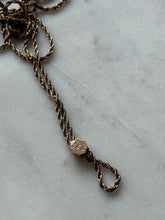 Load image into Gallery viewer, Antique Gold Fill &amp; 10k Gold Slider Watch Rope Chain w/ Dog Clip
