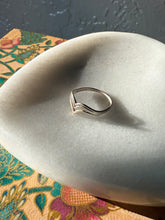 Load image into Gallery viewer, Vintage Chevron Sterling Silver Ring Size 7.25
