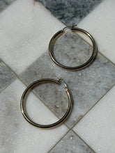 Load image into Gallery viewer, Vintage 14k Gold Tubular Hoop Earrings
