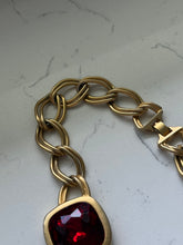 Load image into Gallery viewer, Kenneth J Lane Chunky Vintage Red Goldtone Collar 15”
